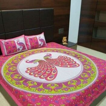 Cotton Jaipuri Printed Double Bedsheet