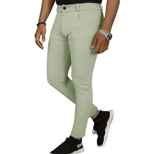 Buy Men Casual Chinos Trouser in Cotton Stretch  olive green color   Lowest price in India GlowRoad