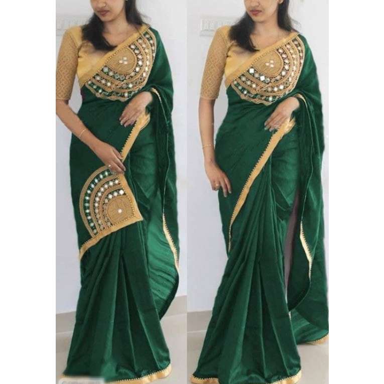 Buy PAREVDEE Women's Paper Silk With Blouse Piece Saree. - at Best Price  Best Indian Collection Saree - Gia Designer