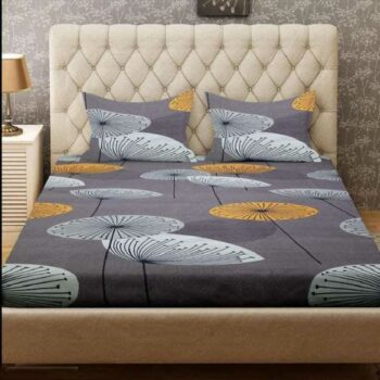 Glace Cotton Fitted Double Bedsheet