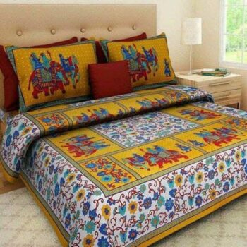 Jaipuri Printed Rajasthani Cotton Double Bedsheet