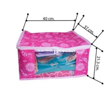 Non Woven Printed Saree, Suit, Clothes Organizer (Pack of 12)