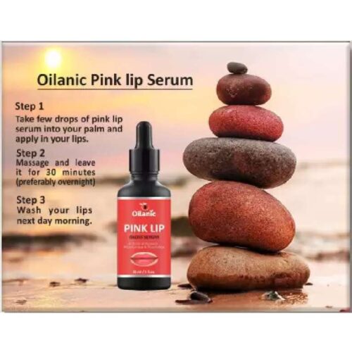 Oilanic Pink Lip Gloss Serum Oil for Glossy Shiny Soft Lips Fruity 30 ml 4