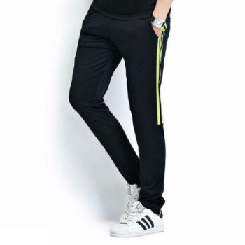 Poly Knit Solid With Side Tape Regular Fit Track Pant
