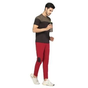 Poly Lycra Color Block Slim Fit Track Pant for Men