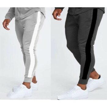 PolyKnit Side Stripe Slim Fit Track Pant (Pack Of 2)