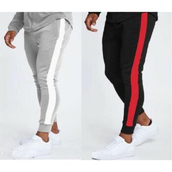 PolyKnit Side Stripe Slim Fit Track Pant (Pack Of 2)