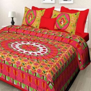 Pure Cotton Printed Double Bedsheet