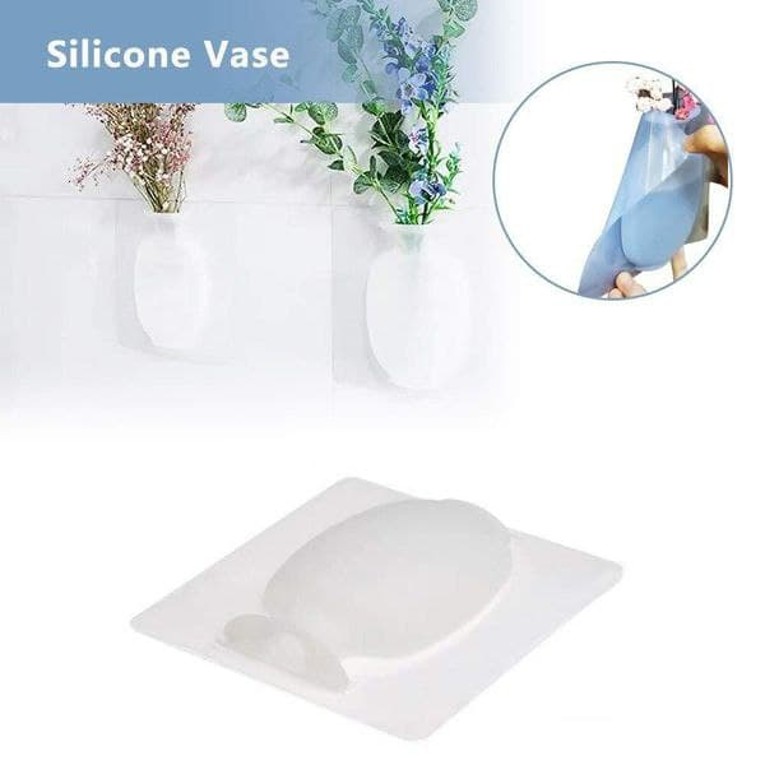 KHPFS Magic Silicone Vase, Removable Silicone Flower Vase, Magic Wall Decor  Plant Vases Flower Container, Fridge Vase,Sticky Wall Vase, Perfect for