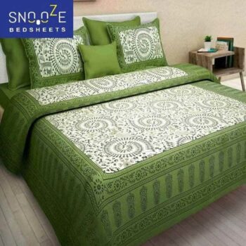 Snooze Jaipuri Printed Bedsheet Cotton Double Bedsheet