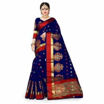 Stunning Banarasi Silk Saree With All Over Jacquard Weaving Work