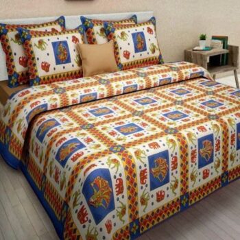 Supple Traditional Cotton Double Bedsheet