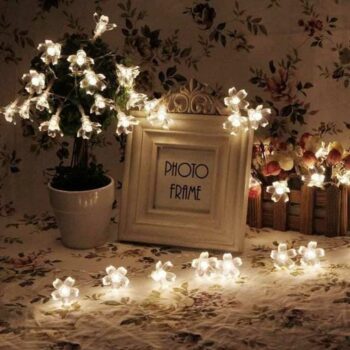 16 LED Decorative Silicone Flower String LED Lights
