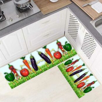 3D Printed Carpet Rug for Kitchen Home Living Office Restaurant Entrance Area Anti Slip Runner Kitchen Floor Mat