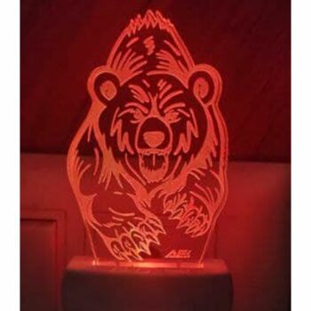 Acrylic 7 Color Changing LED 3D Illusion Night Lamp