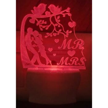 Acrylic 7 Color Changing LED 3D Illusion Night Lamp
