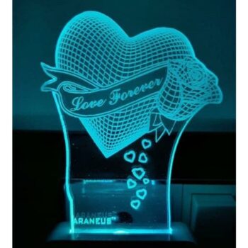 Love Forever LED 3D Illusion Night Lamp