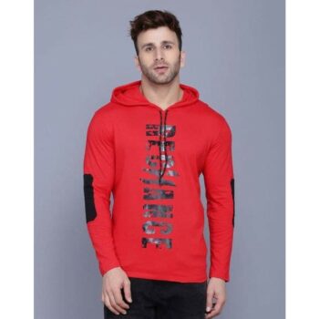 Cotton Printed Full Sleeves Hooded T-Shirt
