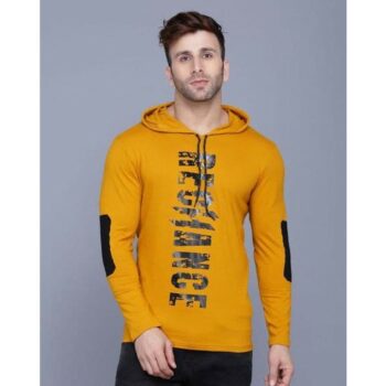 Cotton Printed Full Sleeves Hooded T-Shirt