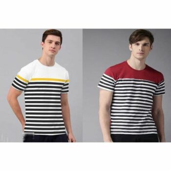 Cotton Printed Half Sleeves T-Shirt (Pack Of 2)