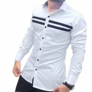 Cotton Stripes Slim Fit Full Sleeves Casual Shirt