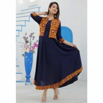 Bonie Mastani Rayon With Designs Readymade Jacket Style Kurti Wholesale  Dealer Surat
