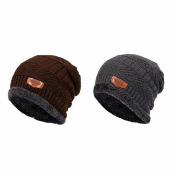 Fleece Solid Winter Caps Buy 1 Get 1 Free