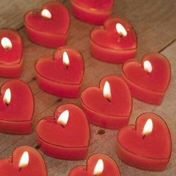 Heart Shape Rose Scented Candles (Pack of 24)