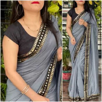 JSItaliya Solid Fashion Pure Silk Saree