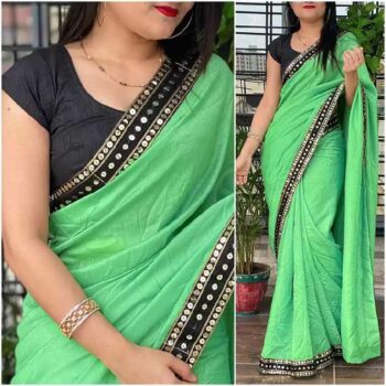 JSItaliya Solid Fashion Pure Silk Saree