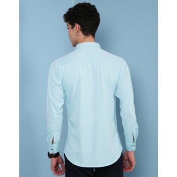 Lycra Solid Full Sleeves Slim Fit Casual Shirt