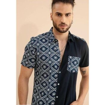 Poly Cotton Printed Half Sleeves Regular Fit Casual Shirts