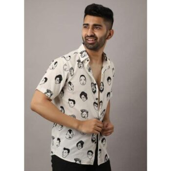 Polyester Printed Half Sleeves Regular Fit Mens Casual Shirt