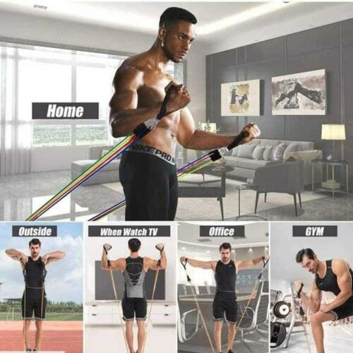 Resistance Bands Set- Resistance Exercise Bands with Door Anchor, Handles for Resistance Training (5pcs)