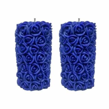 Rose Pillar Scented Smokeless Candle (Pack of 2)