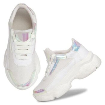 Solid PVC Sport Shoes for Women