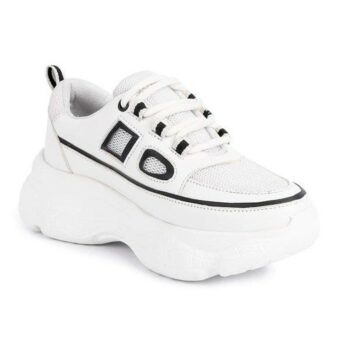 Stylish PVC White Women's Sneaker