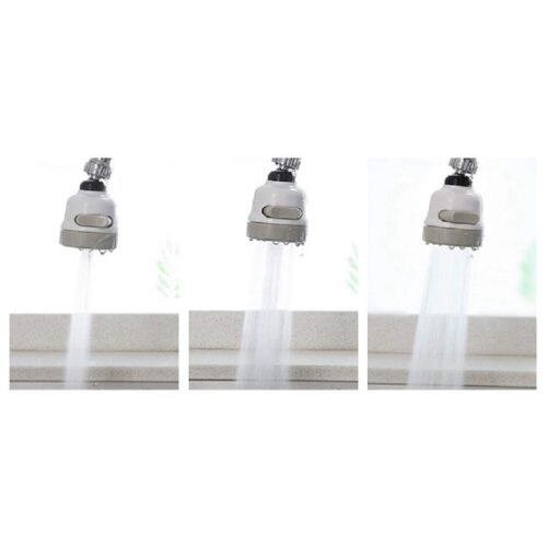 Water Faucet 360 Degree Rotating Water Saving Sprinkler Faucet Aerator 2 Gear Adjustable Head Nozzle Water Sprayer Shower for Kitchen Tap ABS Plastic Gray 6
