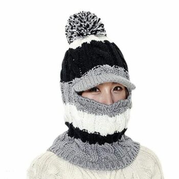 Women's Acrylic Hat Scarf Winter Beanie