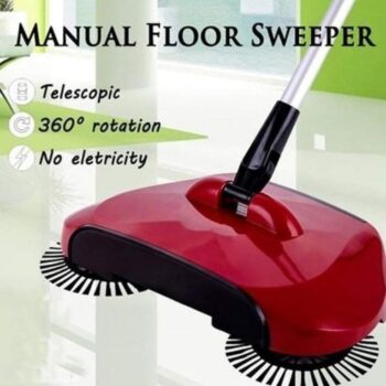 All in One Hand Push Rotating Sweeper Mop Room and Office Floor Sweeper Cleaner Dust Mop Set 3