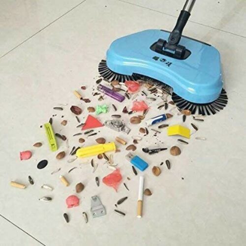 All in One Hand Push Rotating Sweeper Mop Room and Office Floor Sweeper Cleaner Dust Mop Set