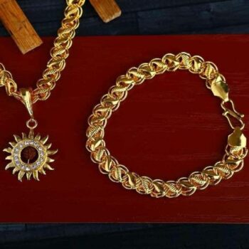 Striking Gold Plated Chain Set (Unisex)