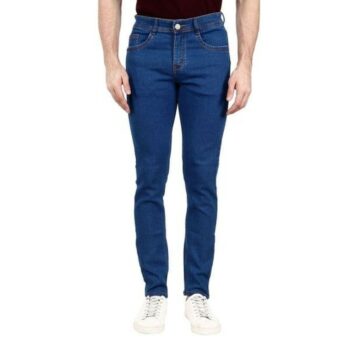 Men's Cotton Blend Solid Slim Fit Jeans