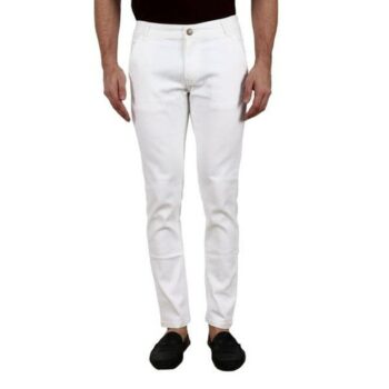Men's Cotton Blend Solid Slim Fit Jeans