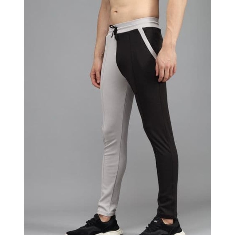 Men's Slim Fit Lycra Sport Pants Dark Gray