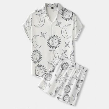 Cotton Printed Half Sleeves Regular Fit Men's Shirt Short Set