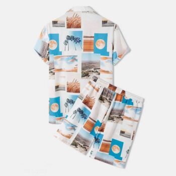 Cotton Printed Half Sleeves Regular Fit Men's Shirt Short Set