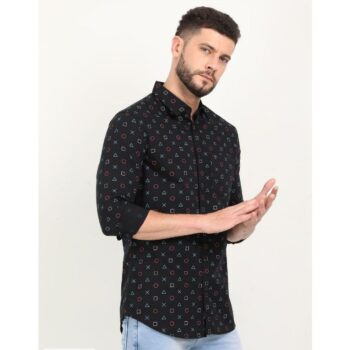 Cotton Solid Full Sleeves Slim Fit Mens Casual Shirt4