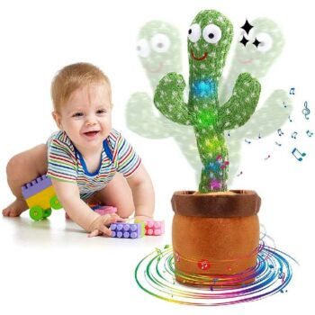 Dancing Cactus Toy for Baby Funny Cactus Talking Toy for Baby Kids Soft Plush Talk Back Toy, Can Sing, Record and Repeats What You Say Creative Kids Educational Musical Toys Game for Children