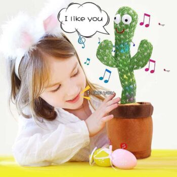 Dancing Cactus Toy for Baby Funny Cactus Talking Toy for Baby Kids Soft Plush Talk Back Toy, Can Sing, Record and Repeats What You Say Creative Kids Educational Musical Toys Game for Children